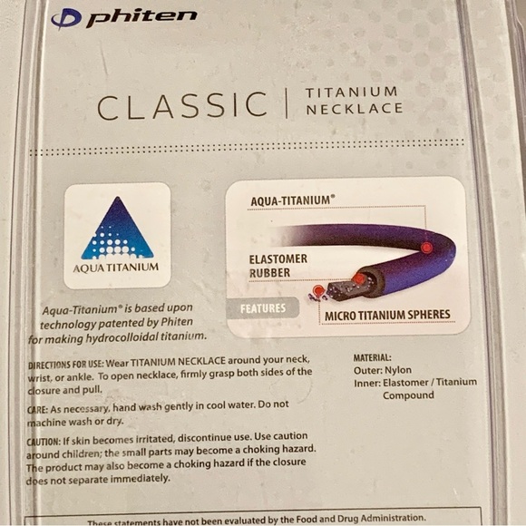 Phiten 2011 Classic PGA Tour Titanium Necklace 22” Gray Made Japan Golf Open Box - Picture 5 of 7